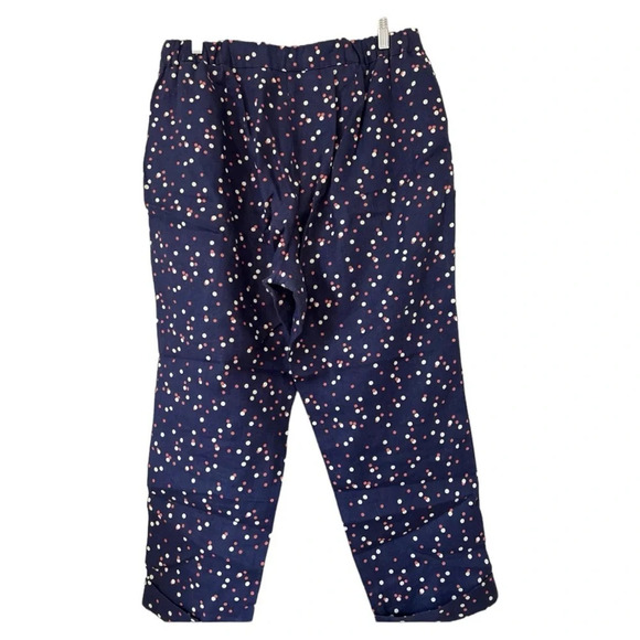 Soft Surroundings Womens Blue Polkadots Cuffed Ankle 100% Linen Pants Size XL - Picture 2 of 6